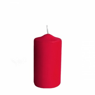 Sviečka valcová Ø 50 x 100 mm červená [4 ks]  33201