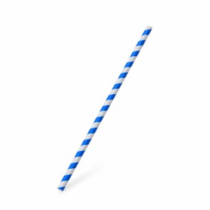 Slamka papierová JUMBO modrá špirála 25 cm, Ø 8 mm [100 ks] 40703