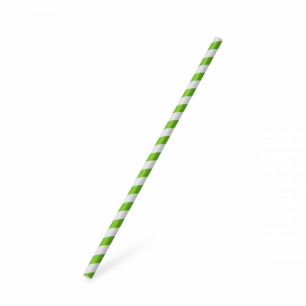 Slamka papierová JUMBO zelená špirála 25 cm, Ø 8 mm [100 ks] 40706