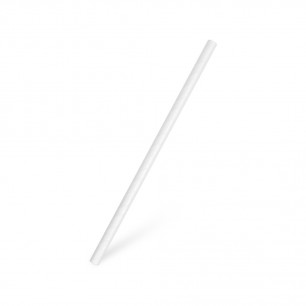 Slamky papierové JUMBO biele 20 cm, Ø 8 mm [100 ks] 40920