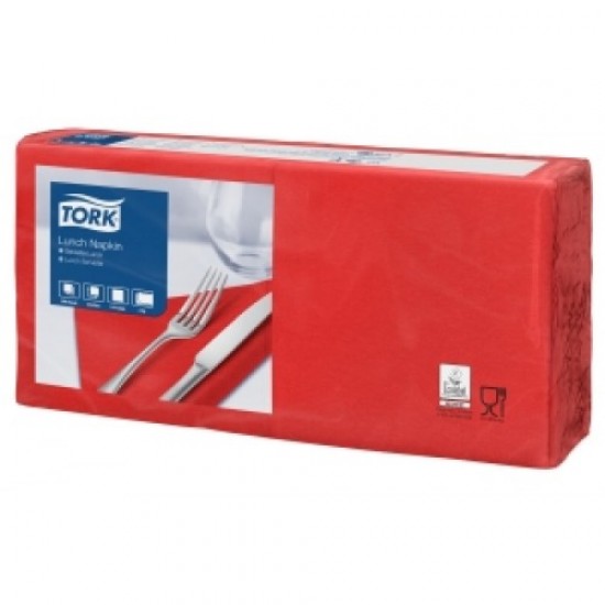 Tork 477210 Servitky  Červené 33x33 2 vrst  200kus/bal