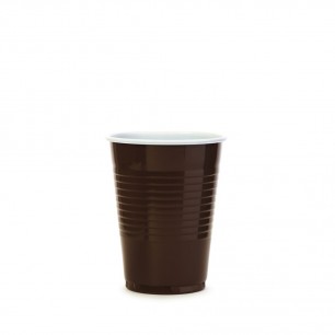 Kávový pohár hnedo-biely 0,18 l (PP) [15 ks] 65301