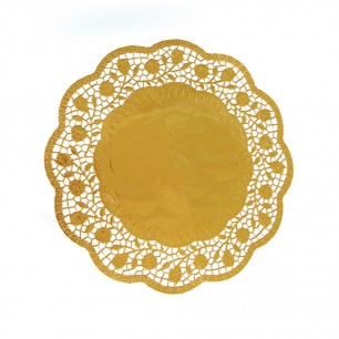 Krajky dekoračné okrúhle ZLATÉ 30cm  W/65460