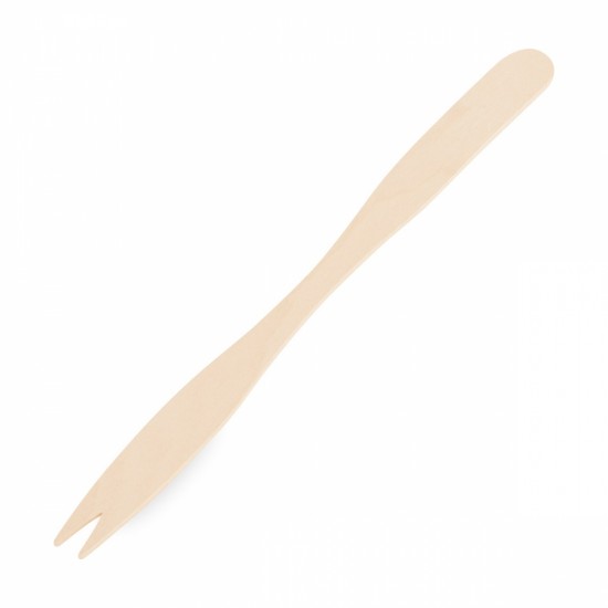 Vidlička desiatová dlhá z dreva 14 cm [500 ks] 66764