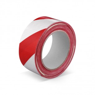 Lepiaca páska s tkaninou, červeno-biela, 50 mm x 33 m [1 ks]  67201
