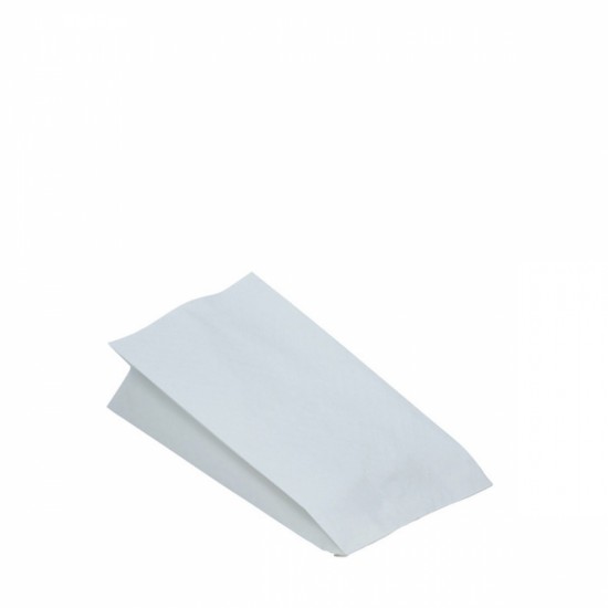 Papierové vrecká nepremastiteľné  bielé 10,5+5,5 x 24 cm 100kus/bal 71532