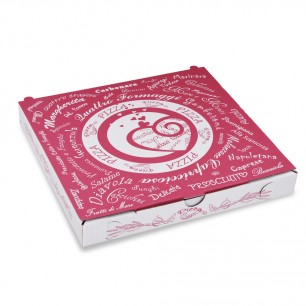 Krabica na pizzu z vlnitej lepenky 24 x 24 x 3 cm [100 ks] 71924