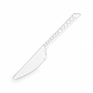 Nôž pevný, priehľadný 17,5 cm [100 ks] 73058