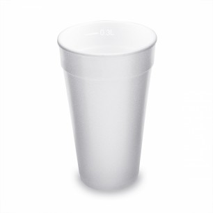 Termo-pohár biely z penového PS 0,3 l (Ø 80 mm) [20 ks] 75530