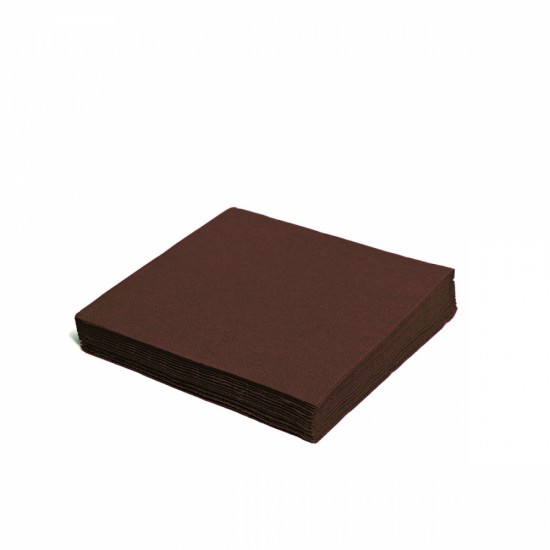 Servítky 33x33cm HNEDÉ 2vr. 50kus/bal 86521