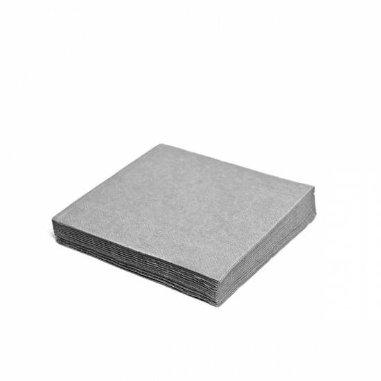 Servítky 33x33cm Sivé 2vr 250kus/bal  86925