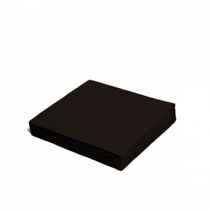 Obrúsky 3-vrstvé, 40 x 40 cm čierne [250 ks]  88319