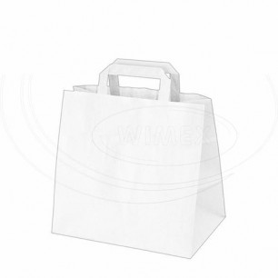 Papierová taška 32+21 x 33 cm biela [250 ks] 47034