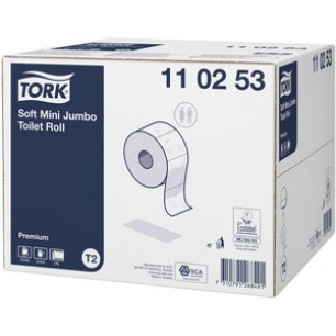 Tork Soft toaletný papier – Mini Jumbo 170 m 2 vrstvy 110253